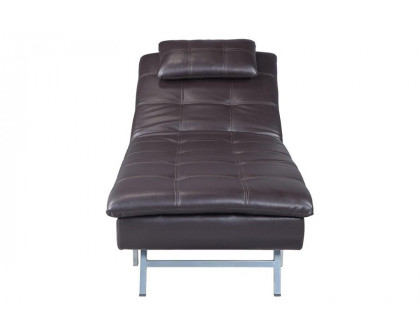 ACME™ Padilla Chaise Lounge with Pillow & Usb - Brown