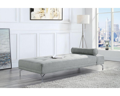 ACME - Quenti Sofa Bed with Pillow in Gray Melange