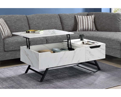 ACME Throm Coffee Table with Lift Top - Marble