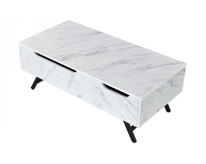 ACME Throm Coffee Table with Lift Top - Marble