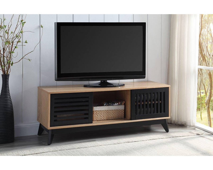 ACME - Gamaliel TV Stand in Oak/Espresso