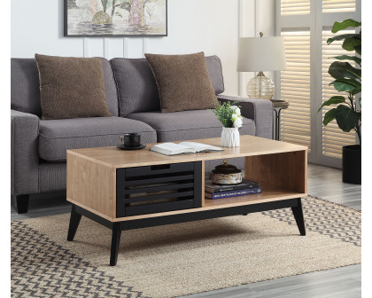 ACME - Gamaliel Coffee Table in Oak/Espresso