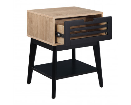 ACME - Gamaliel End Table in Oak/Espresso