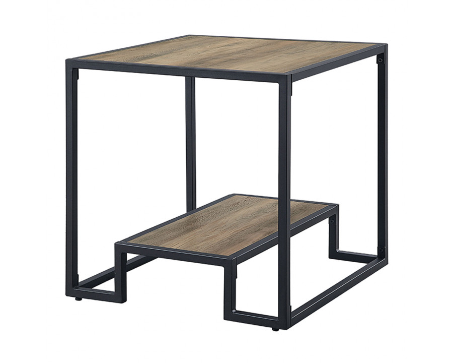 ACME - Idella End Table in Rustic Oak/Black