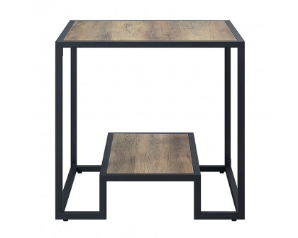 ACME - Idella End Table in Rustic Oak/Black