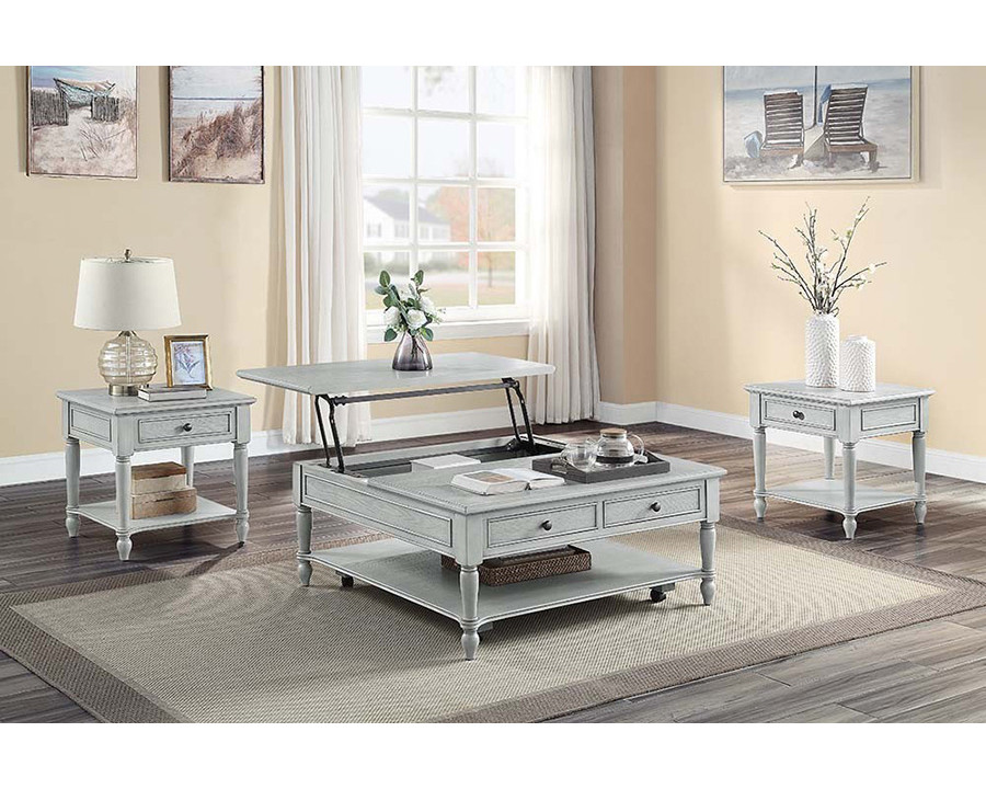 ACME - Ramiro Coffee Table with Lift Top in Rustic Gray