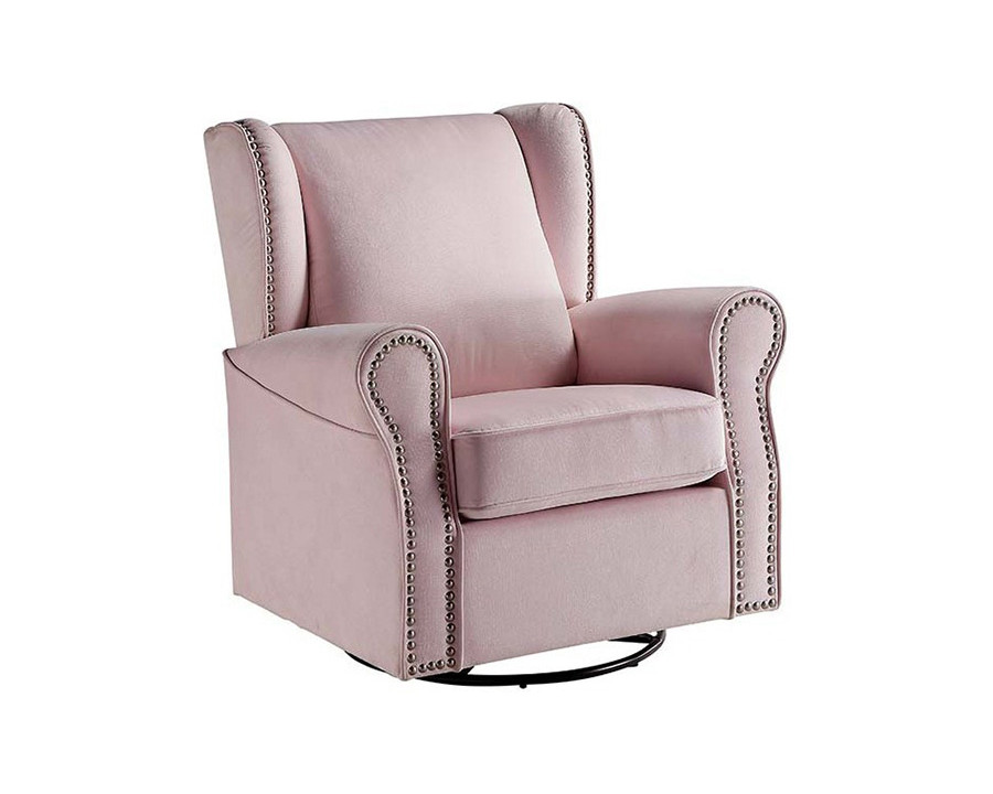 ACME - Tamaki Swivel Chair with Glider in Pink