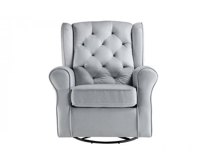 ACME - Zeger Swivel Chair with Glider in Gray