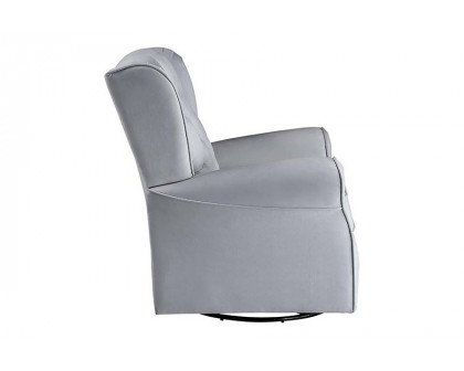 ACME - Zeger Swivel Chair with Glider in Gray