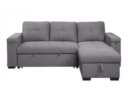 ACME - Jacop Sectional Sofa with Sleeper & Storage in Dark Gray