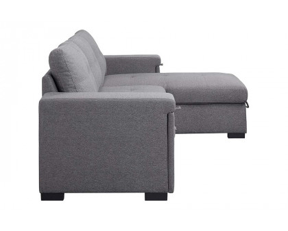 ACME - Jacop Sectional Sofa with Sleeper & Storage in Dark Gray