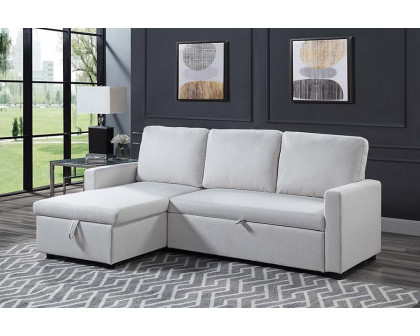 ACME - Hiltons Sectional Sofa with Sleeper & Storage in White