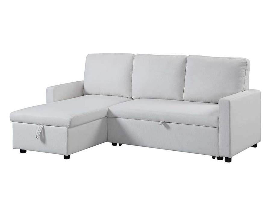 ACME - Hiltons Sectional Sofa with Sleeper & Storage in White