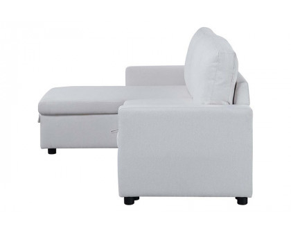 ACME - Hiltons Sectional Sofa with Sleeper & Storage in White