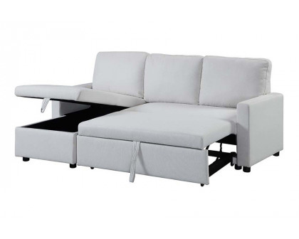 ACME - Hiltons Sectional Sofa with Sleeper & Storage in White