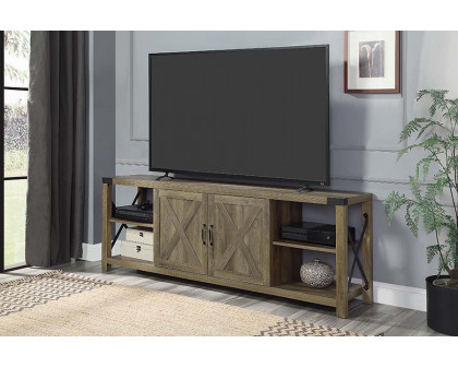 ACME - Abiram TV Stand in Rustic Oak