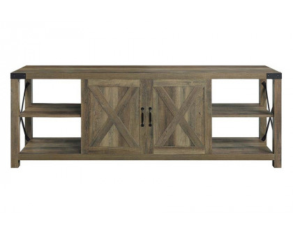 ACME - Abiram TV Stand in Rustic Oak