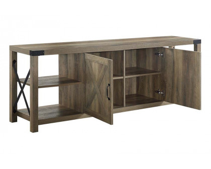 ACME - Abiram TV Stand in Rustic Oak