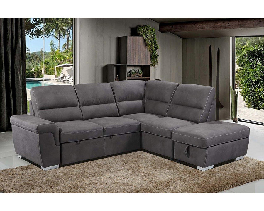 ACME - Sagira Ottoman with Storage in Gray