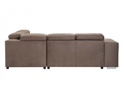 ACME - Acoose Sectional Sofa with Sleeper in Brown