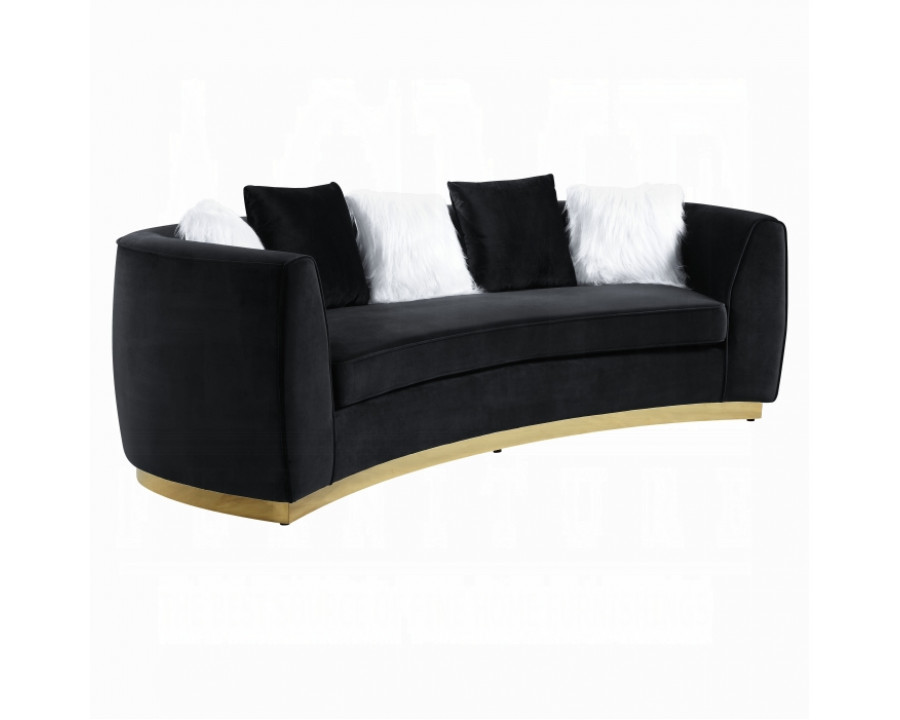 ACME - Achelle Sofa with 5 Pillows in Black