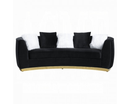 ACME - Achelle Sofa with 5 Pillows in Black