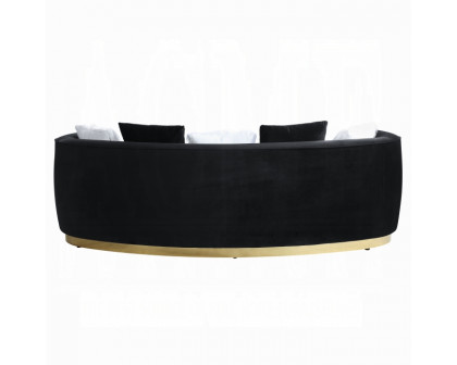 ACME - Achelle Sofa with 5 Pillows in Black