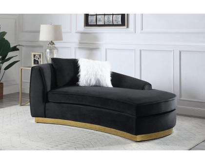 ACME™ Achelle Chaise with 2 Pillows - Black