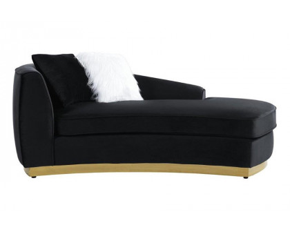 ACME™ Achelle Chaise with 2 Pillows - Black