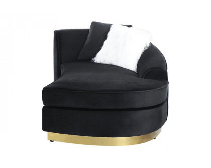 ACME™ Achelle Chaise with 2 Pillows - Black