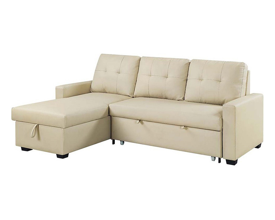 ACME - Dafina Sectional Sofa with Sleeper in Beige