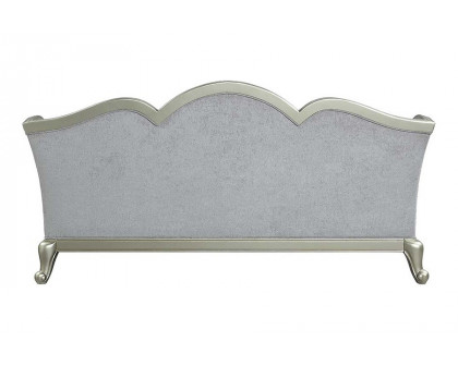 ACME - Qunsia Sofa with 5 Pillows in Light Gray/Champagne