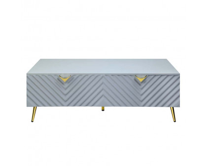 ACME Gaines Coffee Table - Gray High Gloss Finish