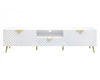 ACME Gaines TV Stand - White High Gloss Finish