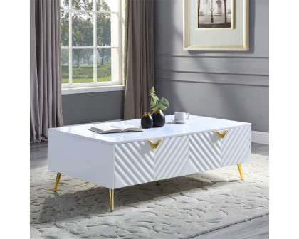 ACME Gaines Coffee Table - White High Gloss Finish