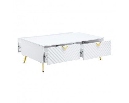 ACME Gaines Coffee Table - White High Gloss Finish