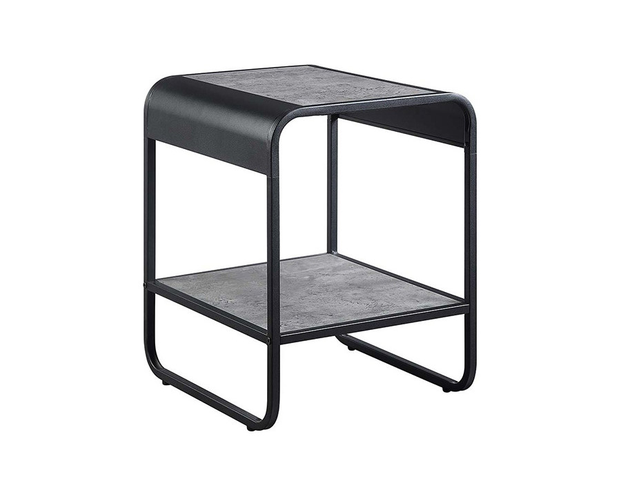 ACME - Raziela End Table in Concrete Gray/Black (LV01146)