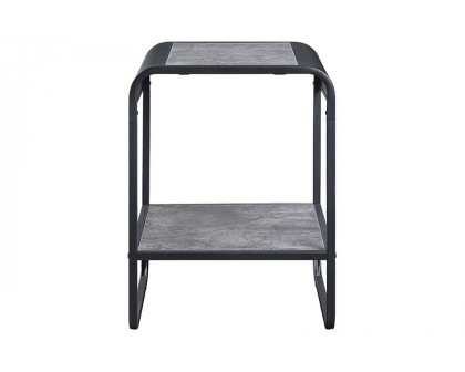 ACME - Raziela End Table in Concrete Gray/Black (LV01146)