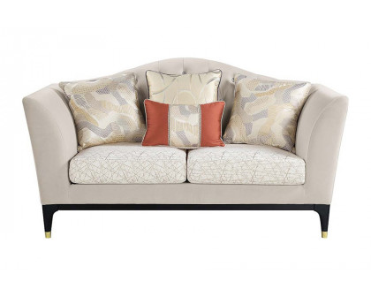 ACME - Tayden Loveseat with 4 Pillows in Beige