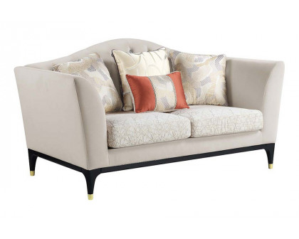 ACME - Tayden Loveseat with 4 Pillows in Beige