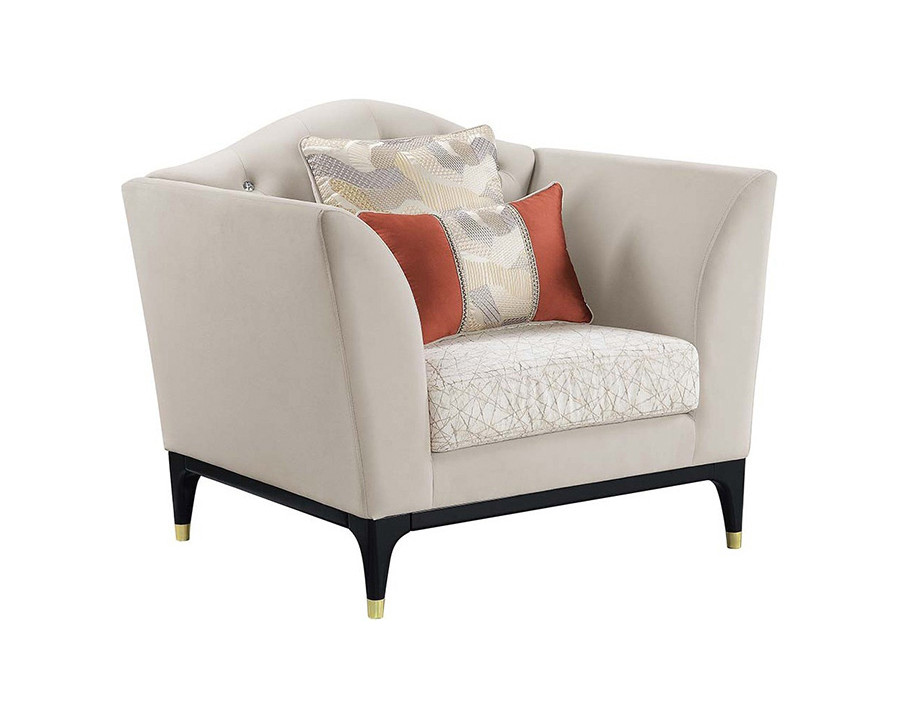 ACME - Tayden Chair with 2 Pillows in Beige