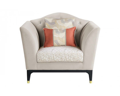 ACME™ Tayden Chair with 2 Pillows - Beige