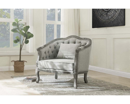 ACME Samael Chair with 1 Pillow - Gray