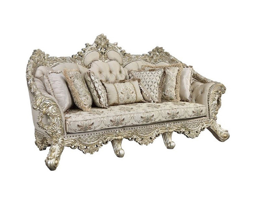 ACME - Danae Sofa with 7 Pillows in Champagne/Gold