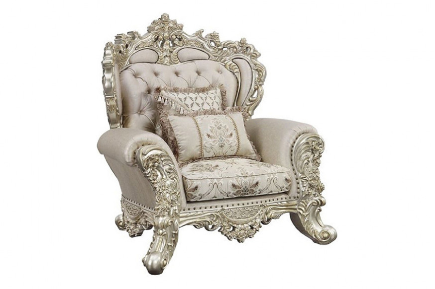 ACME™ Danae Chair with 2 Pillows - Champagne/Gold