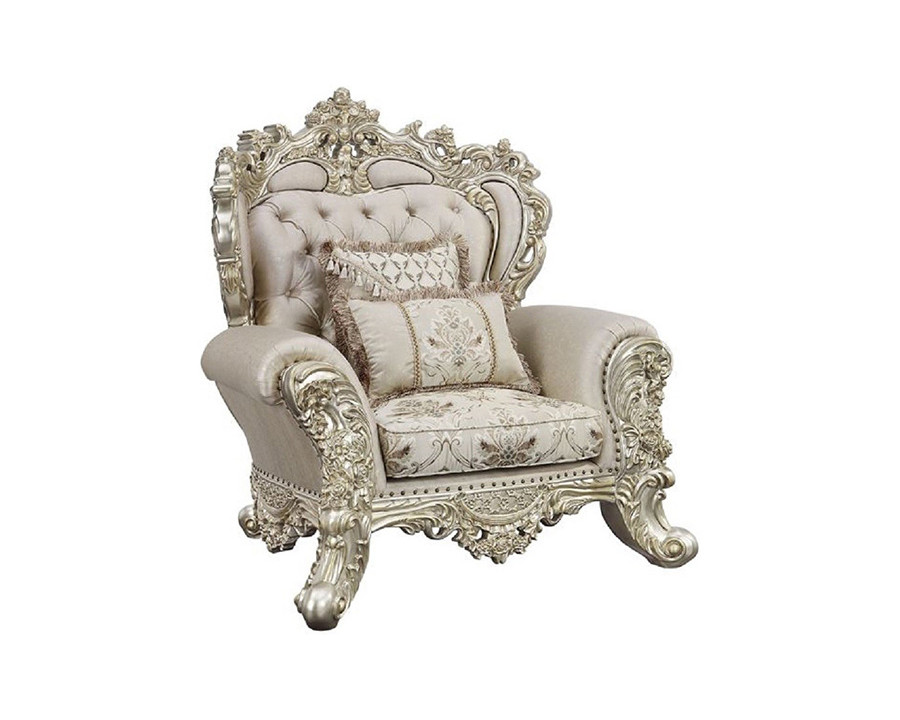 ACME - Danae Chair with 2 Pillows in Champagne/Gold