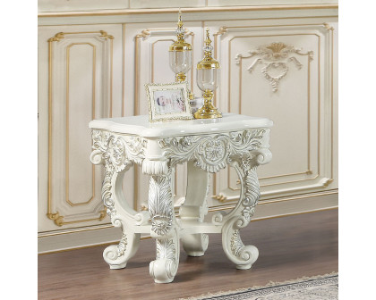 ACME - Adara End Table in Antique White