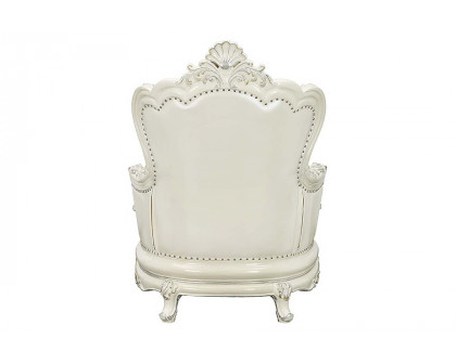 ACME - Adara Chair with 2 Pillows in Pearl White/Antique White