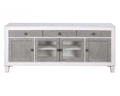 ACME - Katia TV Stand in Rustic Gray/Weathered White