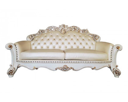 ACME - Vendome Sofa with 5 Pillows in Champagne/Antique Pearl